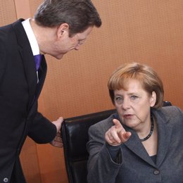 Guido Westerwelle Y Merkel