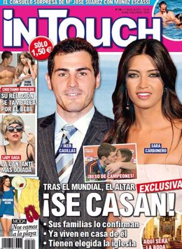 Iker Casillas y Sara Carbonero, portada de 'InTouch'