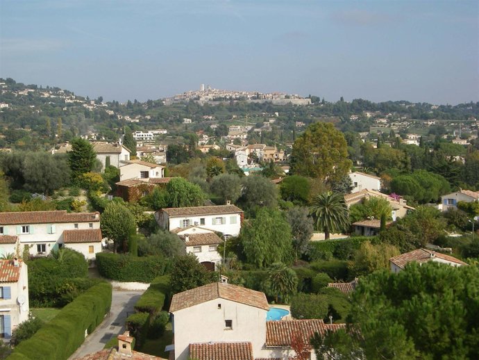 Jardines junto a la costa mediterránea