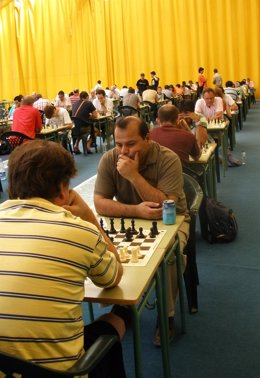 Algunos de los participantes en el campeonato de ajedrez