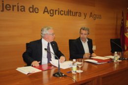 El rector de la Universidad de Murcia y el consejero de Agricultura y Agua duran