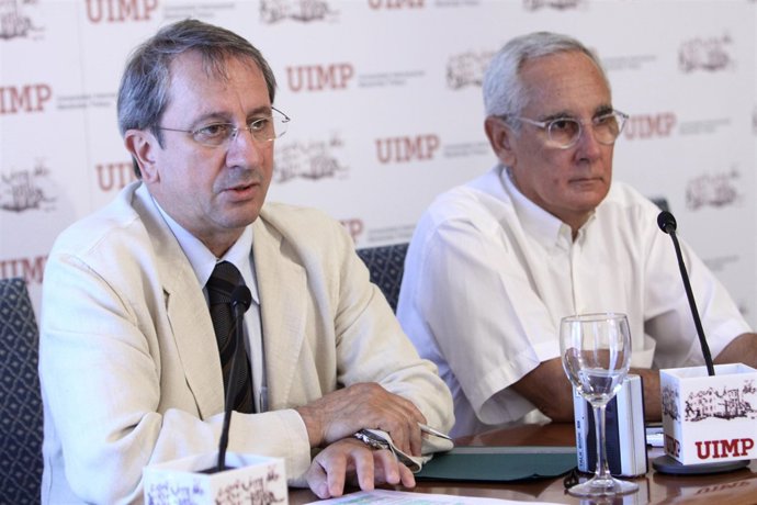 Fernando Villoria y José Luis Temes, en la UIMP
