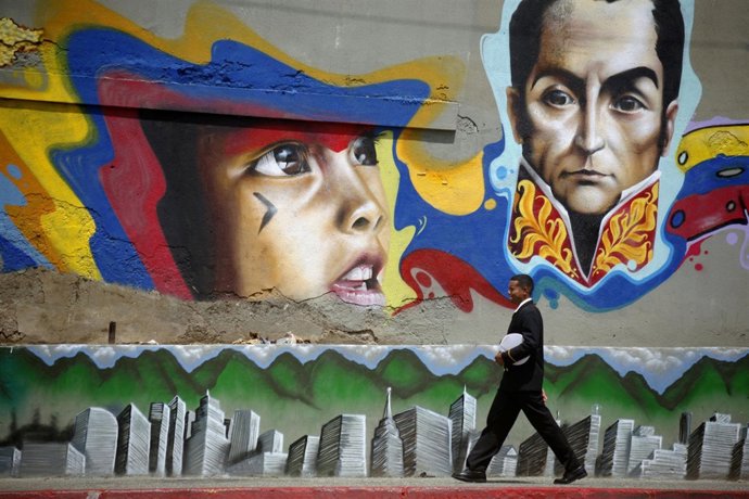 Mural sobre Simón Bolivar 