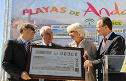 Presentación del cupón de la ONCE sobre playas de Andalucía
