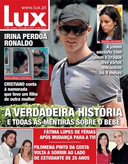 Cristiano Ronaldo en la portada de la revista portuguesa 'Lux'