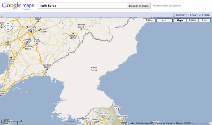 Google Maps Corea del Norte