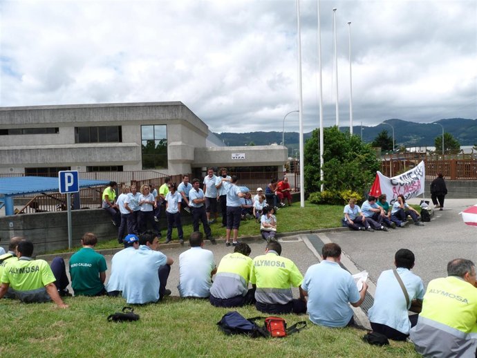 Protestas de trabajadores de Alymosa