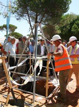 Primera piedra del centro deportivo de la costa en Chiclana
