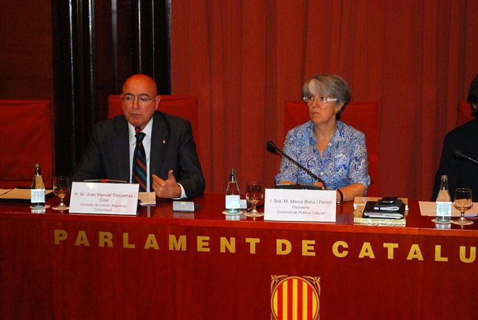 Conseller de Cultura, Joan Manuel Tresserras en el Parlament