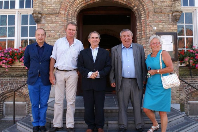 El alcalde de Laredo con las autoridades de Nieuwpoort