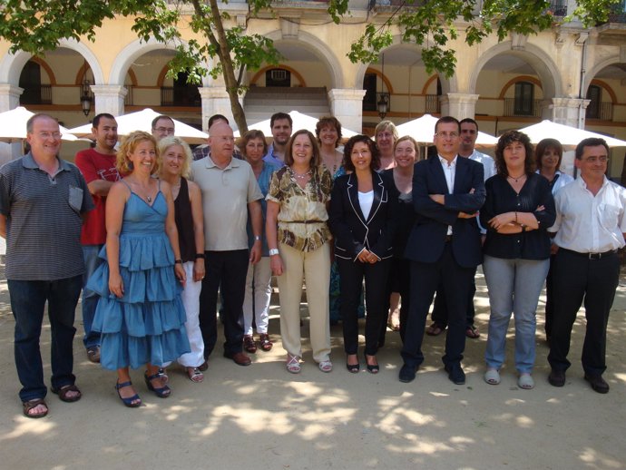 Carme Capdevila y el resto de la lista de ERC de Girona