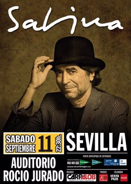 Joaquín Sabina actuará el 11 de septiembre en el Auditorio Rocío Jurado de Sevil
