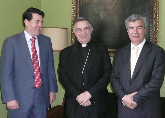 José Miguel Abat, monseñor César Franco y José Miguel Abat