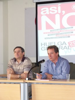 'Lito' y Pedro Hojas durante la asamblea de Valladolid
