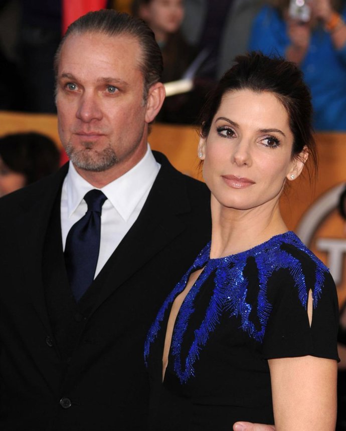La actriz Sandra Bullock con su ya ex marido, Jesse James