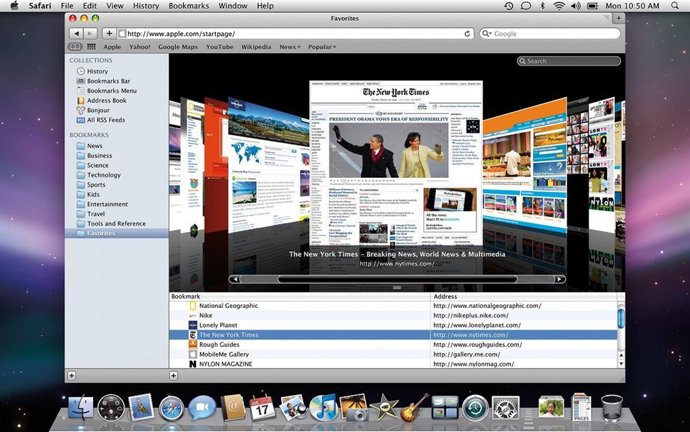 Cover flop en Safari 4 para Mac