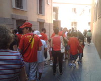 Fútbol/Selección.- Colas de unas dos horas y media para ver la Copa del Mundo en la Puerta del Sol 