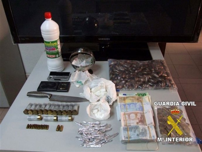 Material intervenido en la operación