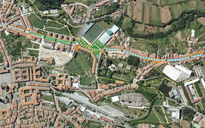 Vista de la obra de Galeras