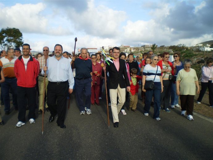 Los alcaldes de Santa María de Guía y de Gáldar, Fernando Bañolas, y Teodoro Sos