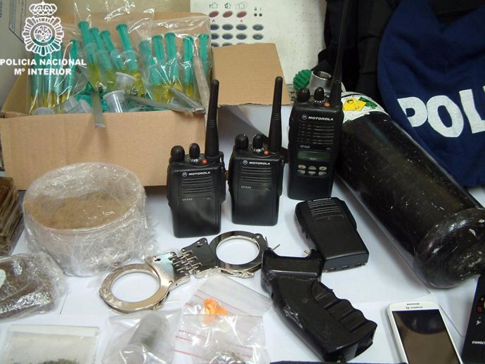 Diversos objetos incautados