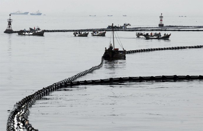 Vertido de petróleo en China