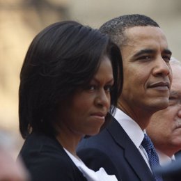 Barack Obama, y su mujer, Michelle Obama