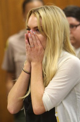 Lindsay Lohan durante el juicio por el que fue condenada a 90 días de cárcel 