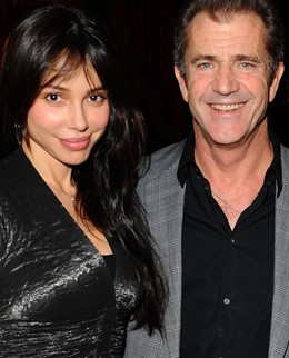 El actor Mel Gibson y su ex pareja, la cantante rusa Oksana Grigorieva