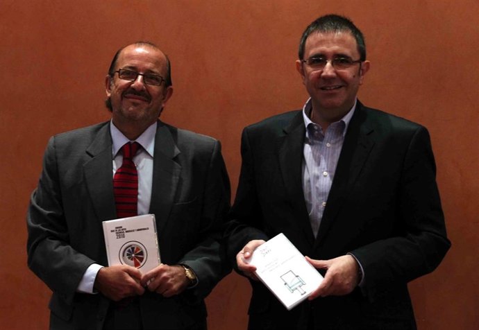 El secretario general de la SGAE, Francisco Galindo, en la presentación del Anua