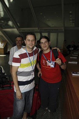 El primer campusero en llegar al recinto, Oscar Crespo