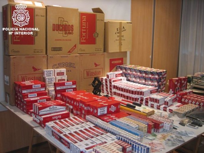 Algunas de las cajetillas intervenidas