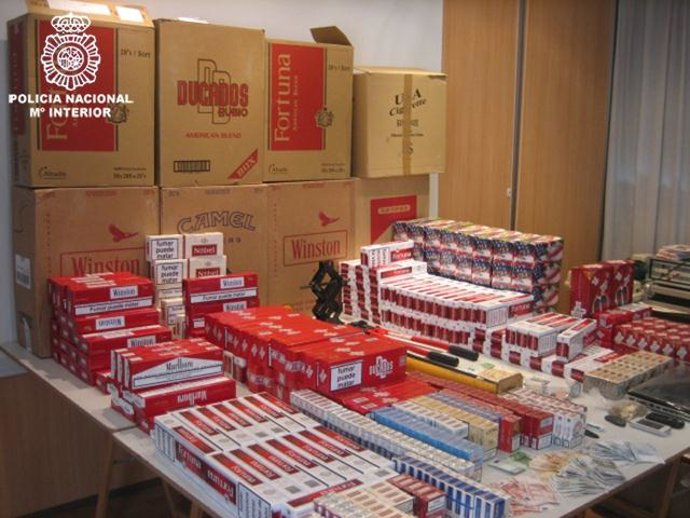 Algunas de las cajetillas intervenidas