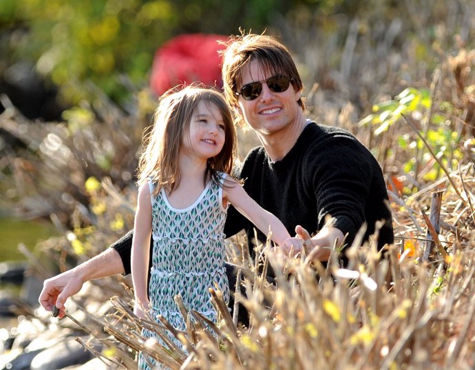 El actor Tom Cruise con su hija Suri