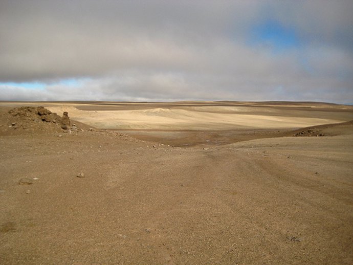 desierto, cráter