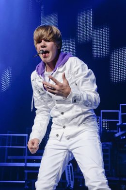 Justin Bieber en una de sus actuaciones
