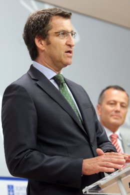 El presidente de la Xunta, durante la rueda de prensa posterior al Consello