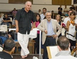 El presidente de la Junta, José Antonio Griñán y el director de la Orquesta West