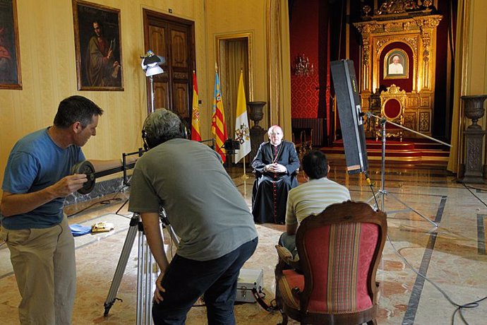 El arzobispo de Valencia durante la entrevista