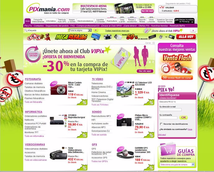 Web de Pixmania.com