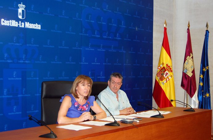 La consejera durante la rueda de prensa que ha ofrecido