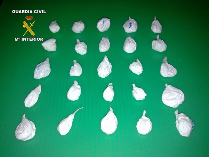 Papelinas de cocaína incautadas en Huelva