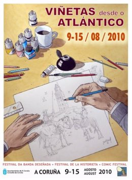 Cartel de la edición 2010 de Viñetas desde o Atlántico