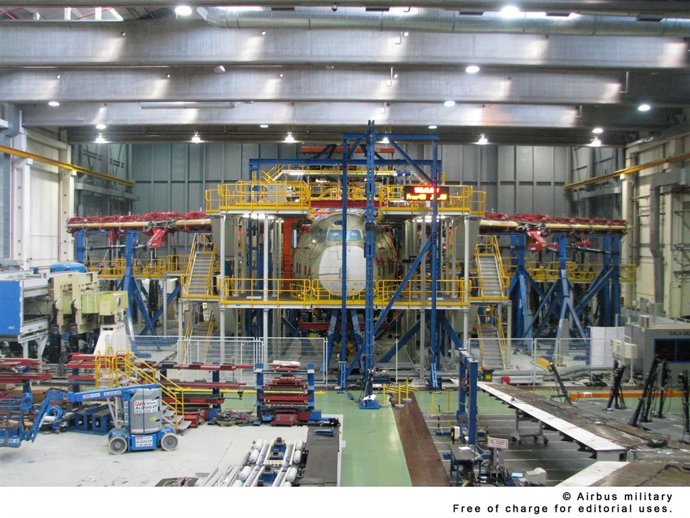 Momento de la prueba de flexión de las alas del A400M