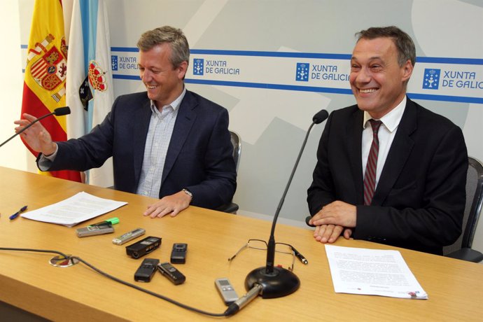 Alfonso Rueda y Roberto Varela, en el balance del plan del peregrino