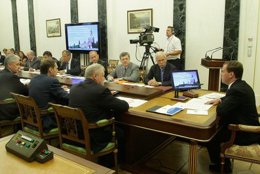 El presidente ruso en una reunión de emergencia sobre los incendios forestales