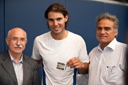 Serra Ferrer, Rafa Nadal y Jaume Cladera