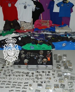 Ropa falsificada intervenida