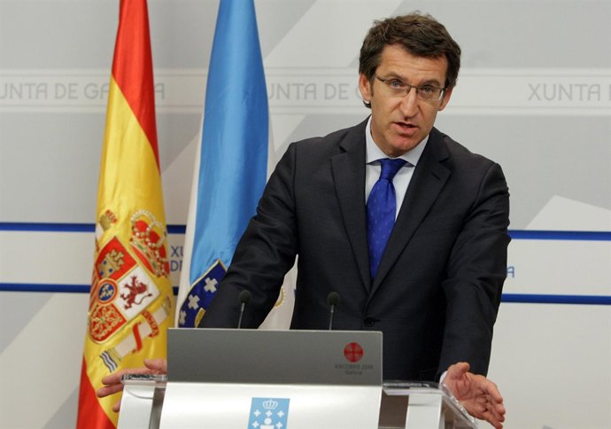 Alberto Núñez Feijóo, en un momento del Consello de la Xunta