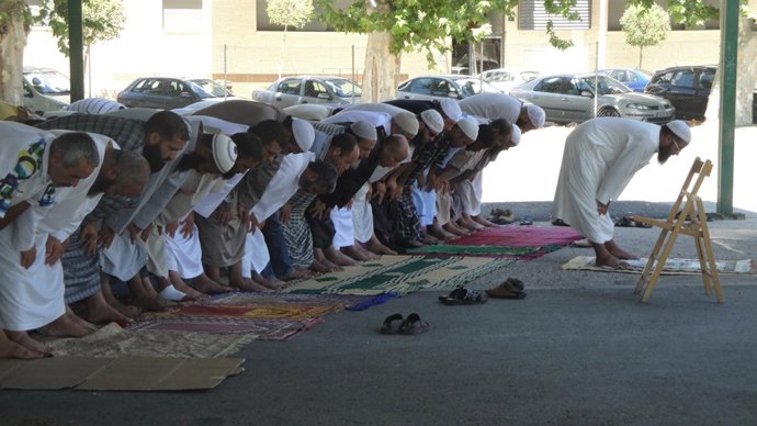 Imagen del rezo, hoy en Lleida